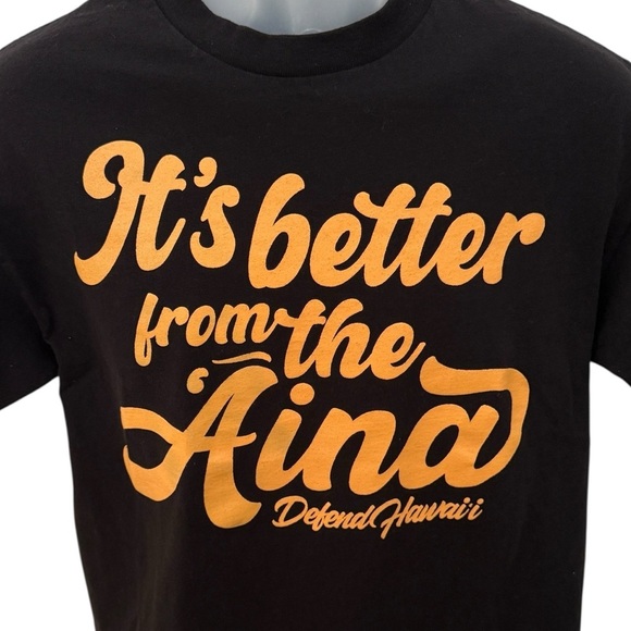 DEFEND HAWAII “It’s Better From The Aina” Hawaiian Tee Shirt Men M Medium - Picture 4 of 5